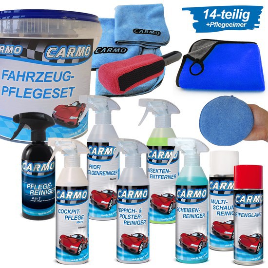 CARMO PREMIUM Autopflegeset inkl. Aufbewahrungseimer